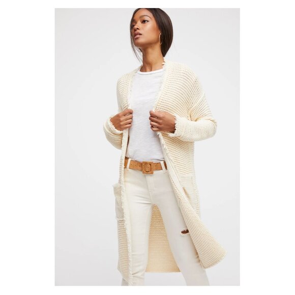 NWOT Free People - Wouldn’t Knit Be Nice Cardi Size XS, Moss Green, Oversized - Picture 6 of 7